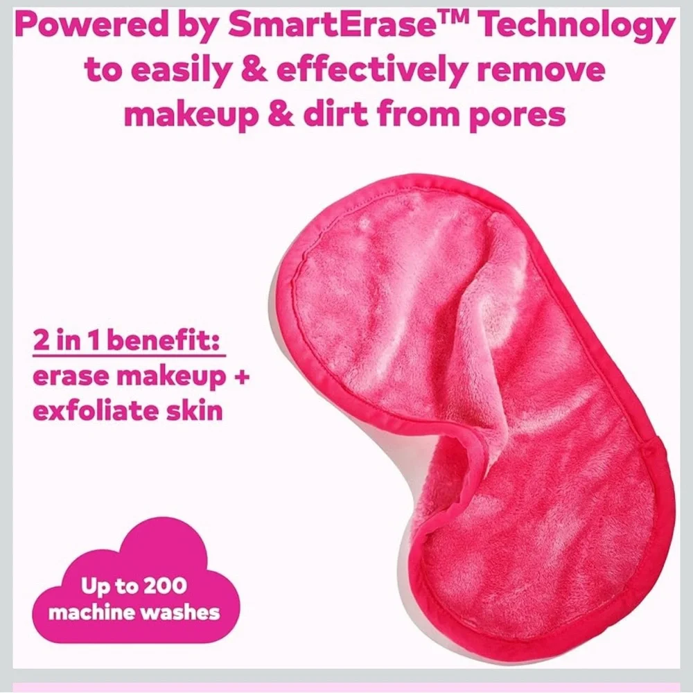 MakeUp Eraser Plush Green with Pink Accent